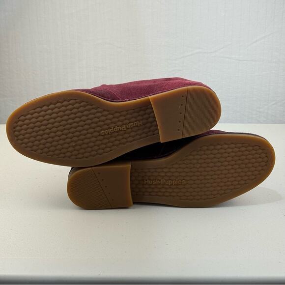 Hush Puppies Cyra Catelyn Burgundy Sparkle Suede Ankle Bootie Women’s 10 EUR 42 - Picture 11 of 12